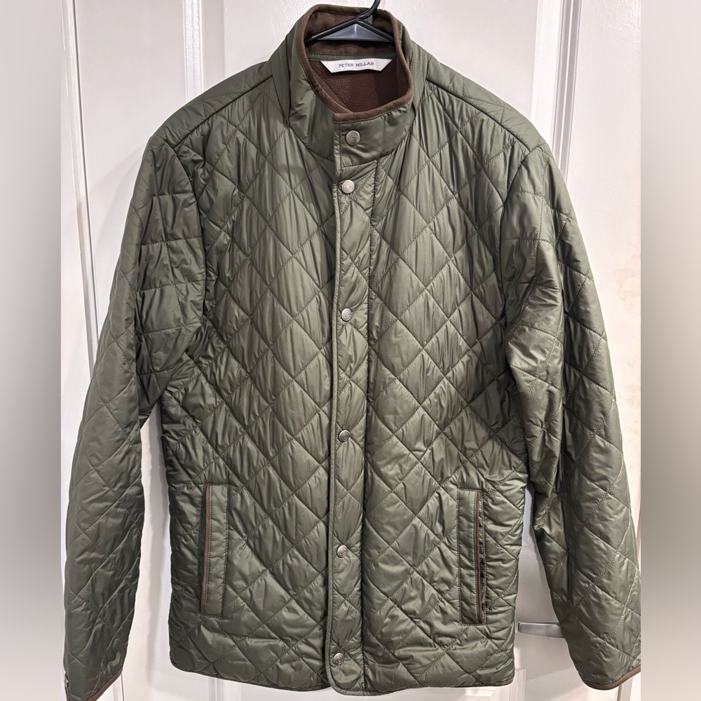 Peter Millar Suffolk Coat Olive Men's Small